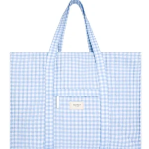 minnow Accessories<Overnighter Tote Oasis Blue Gingham