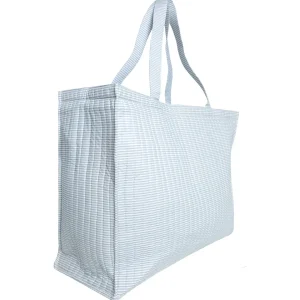 minnow Accessories<Overnighter Tote Powder Blue Stripe