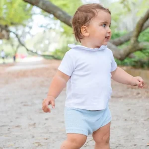 minnow Bottoms<Unisex Blue Knit Short Light Blue
