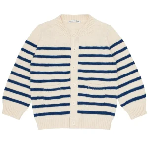 minnow Tops<Unisex Cardigan Breton Stripe Knit