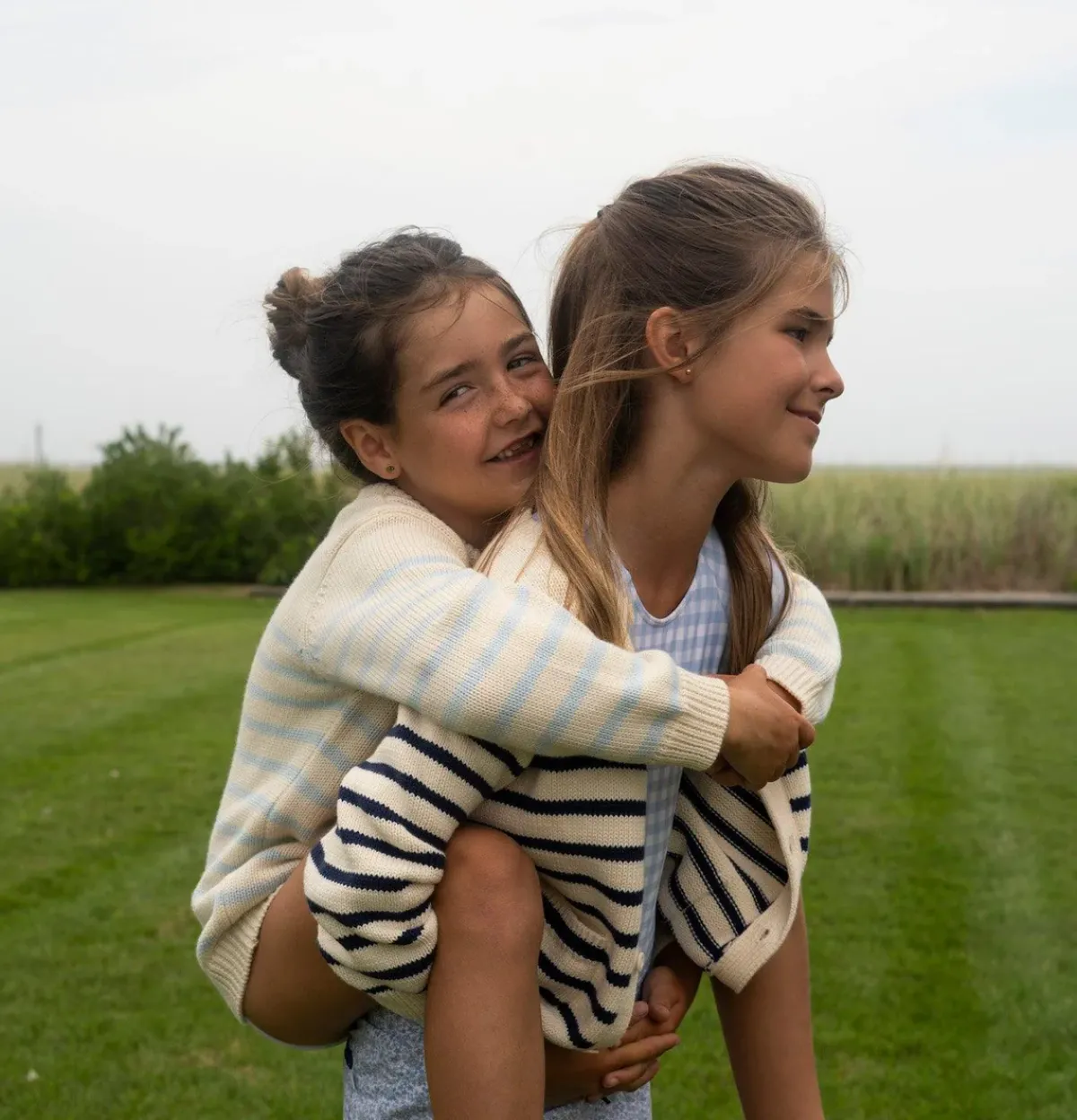 unisex_cardigan_1.webp minnow Tops<Unisex Cardigan Breton Stripe Knit
