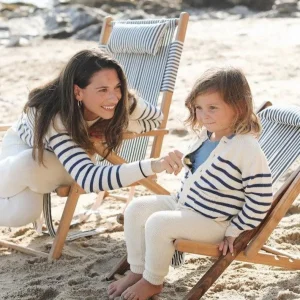 minnow Tops<Unisex Cardigan Breton Stripe Knit