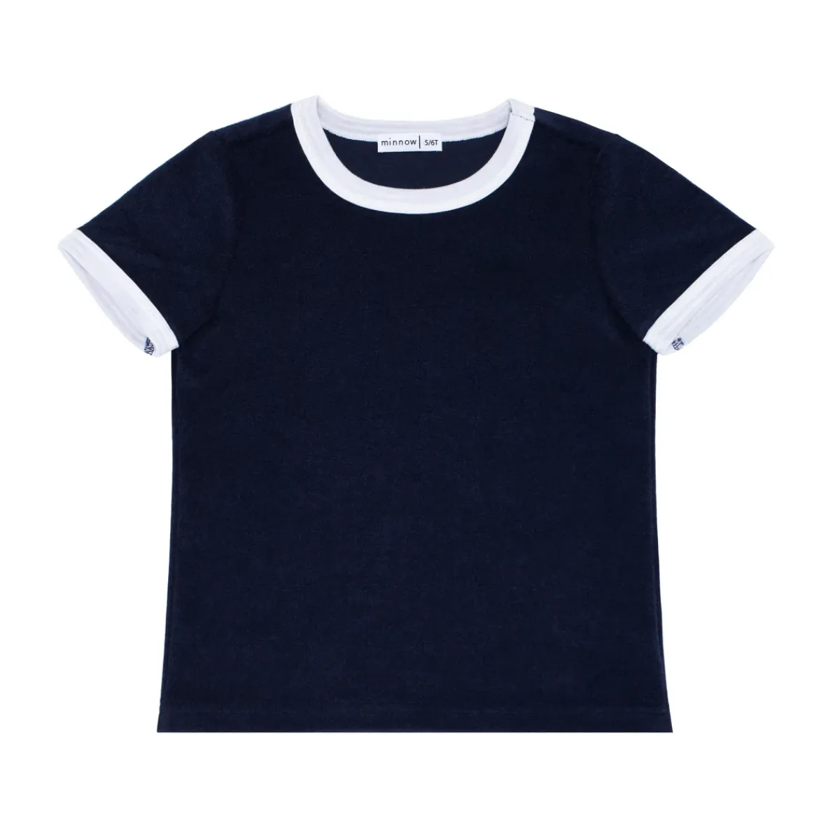 unisex_french_terry_camp__0-2.webp minnow Tops<Unisex French Terry Camp Tee Navy