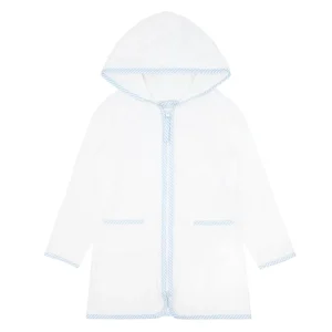 minnow Accessories<Unisex French Terry Hooded Zipper Coverup | Swim White