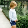 minnow Tops<Unisex French Terry Sweatshirt Powder Blue Stripe