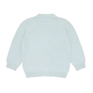 minnow Knits<Unisex Knit Cardigan Light Blue