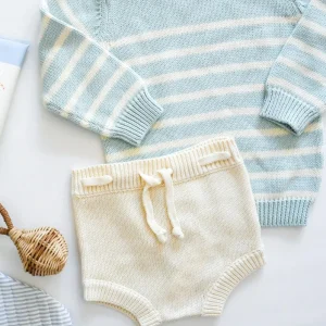 minnow Knits<Unisex Knit Short Cream