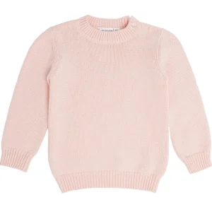 minnow Tops<Unisex Knit Sweater Soft Pink