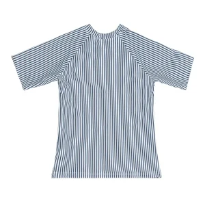 minnow Rashguards<Unisex Navy Stripe Short Sleeve Rashguard