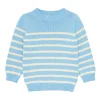 minnow Clothing<Unisex Peri Blue And Cream Knit Sweater Peri Blue And Cream Stripe