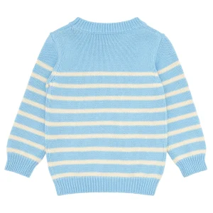 minnow Clothing<Unisex Peri Blue And Cream Knit Sweater Peri Blue And Cream Stripe