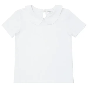 minnow Tops<Unisex Peter Pan Collar Shirt White