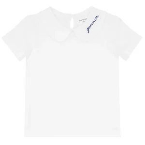 minnow Tops<Unisex Peter Pan Collar Shirt White