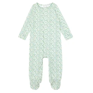minnow Clothing<Unisex Pima Baby Footie Sea Marsh Floral