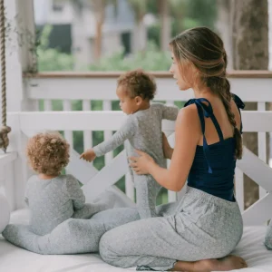 minnow Sleepwear<Unisex Pima Baby Footie Sea Marsh Floral
