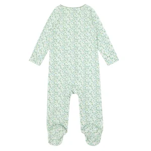 minnow Clothing<Unisex Pima Baby Footie Sea Marsh Floral