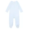minnow Clothing<Unisex Pima Footie Powder Blue Stripe