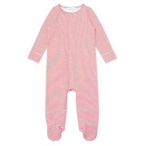 minnow Clothing<Unisex Pima Footie Red Stripe