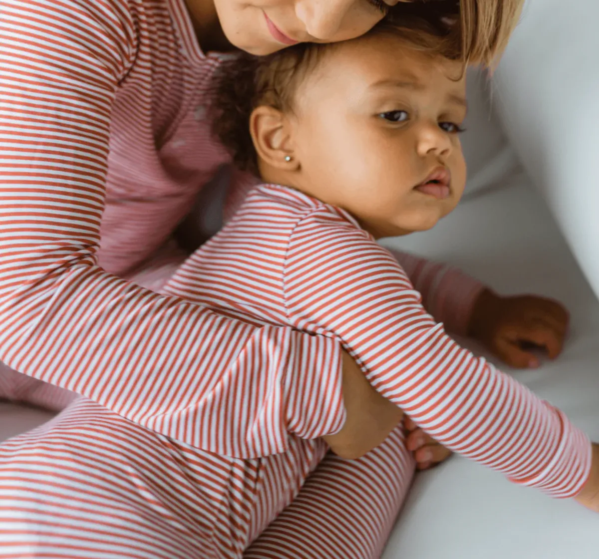 unisex_pima_footie_1.webp minnow Sleepwear<Unisex Pima Footie Red Stripe