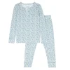minnow Sleepwear<Unisex Pima Pajama Set Slate Floral