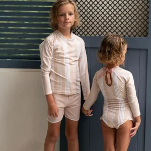 minnow Rashguards<Unisex Rashguard Cafe Stripe