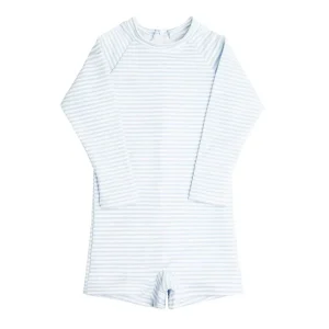 minnow One Pieces<Unisex Rashguard One Piece Powder Blue Stripe