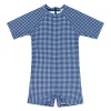 minnow Rashguards<Unisex Rashguard One Piece | Swim Navy Gingham