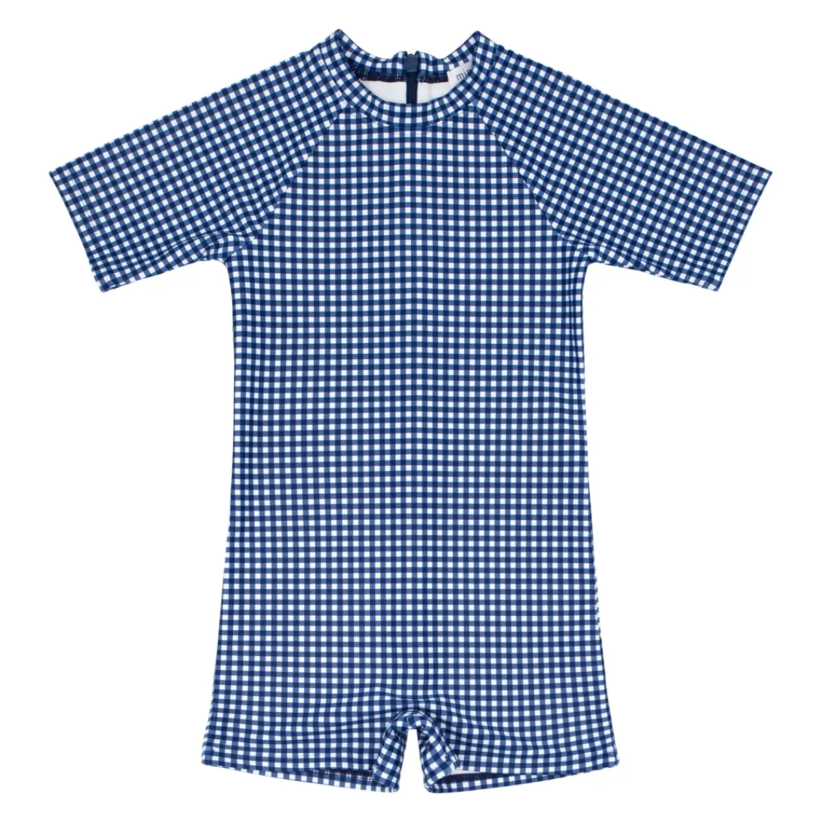 unisex_rashguard_one_piec_0.webp minnow One Pieces<Unisex Rashguard One Piece | Swim Navy Gingham