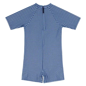 minnow Rashguards<Unisex Rashguard One Piece | Swim Navy Gingham