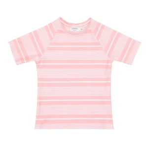 minnow Rashguards<Unisex Short Sleeve Rashguard Sorbet Pink Stripe