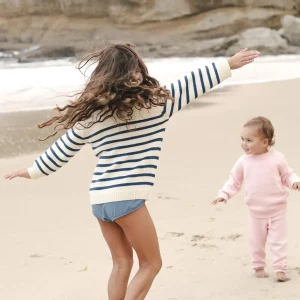 minnow Knits<Unisex Sweater Breton Stripe Knit