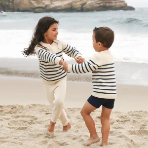 minnow Tops<Unisex Sweater Breton Stripe Knit