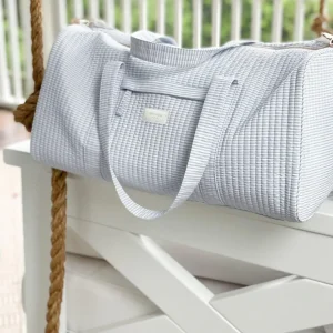minnow Accessories<Weekender Bag Powder Blue Stripe