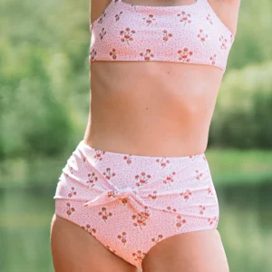 minnow Bikinis<Women's High Waist Bikini Bottom | Swim Raspberry Red