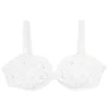 minnow Bikinis<Women's Tie Knot Bikini Top White Eyelet