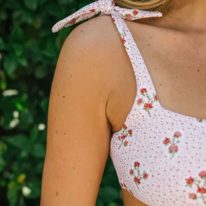 minnow Bikinis<Women's Tie Knot Bikini Top | Swim Raspberry Red